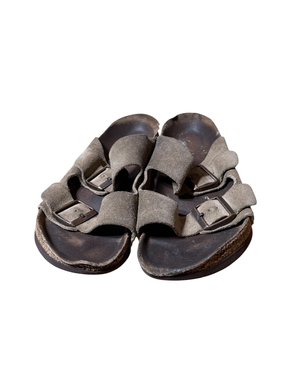 Birkenstock Arizona Soft Footbed Taupe Suede Sandals Size 39 / 8-8.5 Women’s M6 - Picture 2 of 7